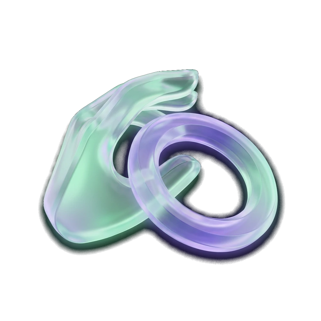 Illustration of two interlocking glass rings representing a guarantor loan partnership